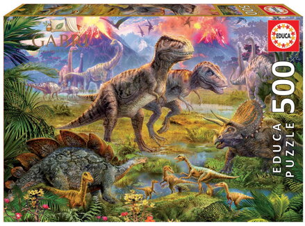 EDUCA Puzzle Setkání dinosaurů 500 dílků