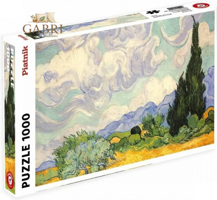 PIATNIK Puzzle Pšeničné pole s cypřiši 1000 dílků