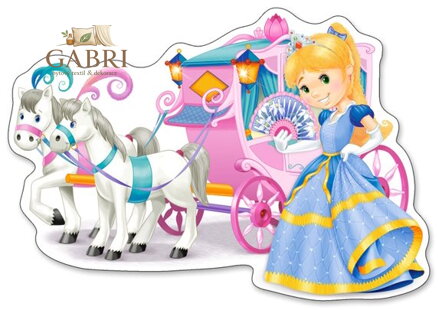 CASTORLAND Puzzle Kočár pro princeznu MAXI 12 dílků