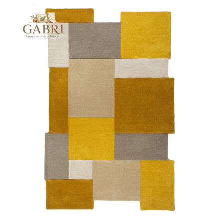Kusový koberec Abstract Collage Ochre/Natural