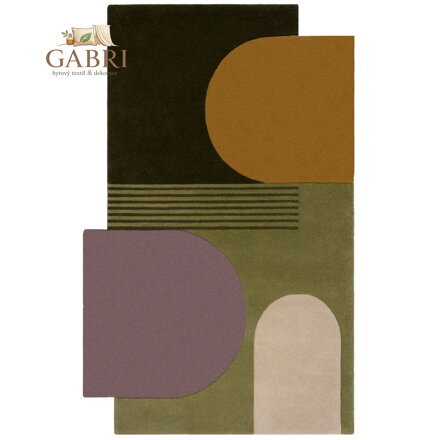 Kusový koberec Abstract Lozenge Green/Multi