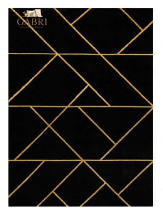 Kusový koberec Emerald geometric 1012 black and gold