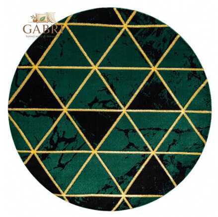 Kusový koberec Emerald 1020 green and gold kruh