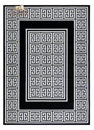 Kusový koberec Gloss 6776 85 greek black/ivory
