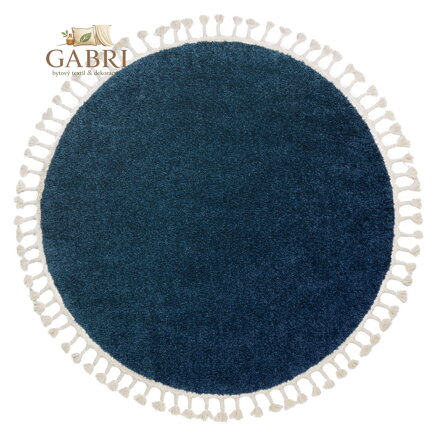 Kusový koberec Berber 9000 navy kruh