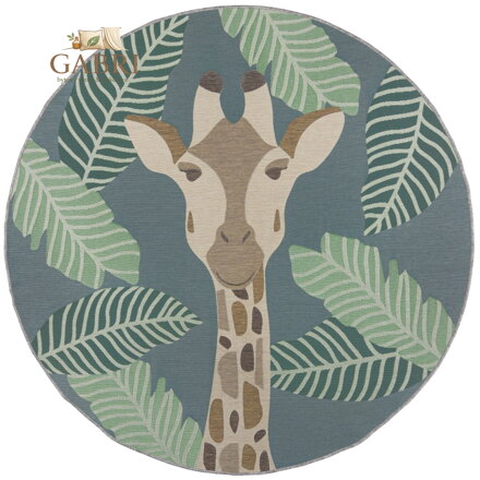 Kusový koberec Dauntless Eric Giraffe Blue – na ven i na doma