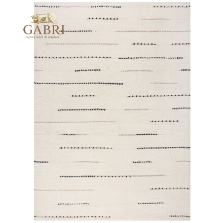 Kusový koberec Dottie Linear Black/White