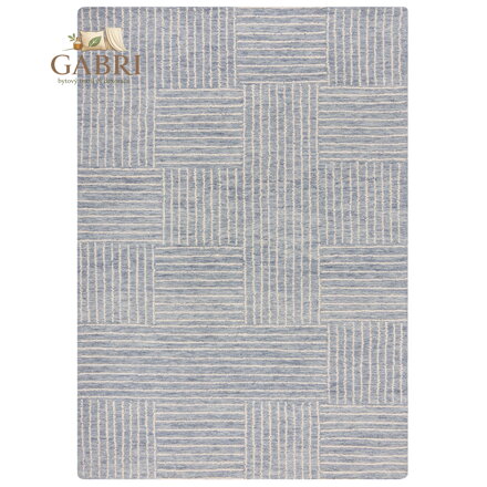 Kusový koberec Memphis Abstract Check Blue