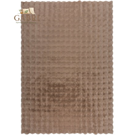 Kusový koberec Waffle Faux Fur Taupe