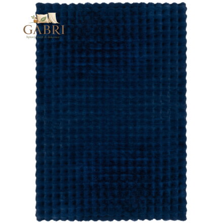 Kusový koberec Waffle Faux Fur Navy