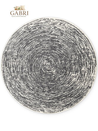 Kusový koberec Gloria Cavallo Creme Grey kruh