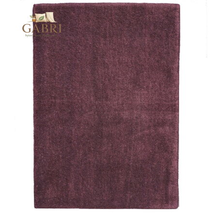 Ručně všívaný kusový koberec Asra wool tm. fialová