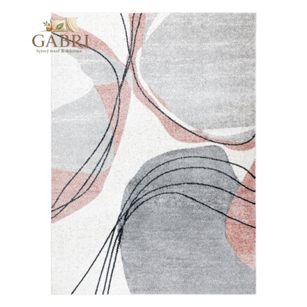 Kusový koberec Fusion 5868 white/dark pink