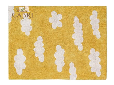 Dětský kusový koberec Clouds Mustard