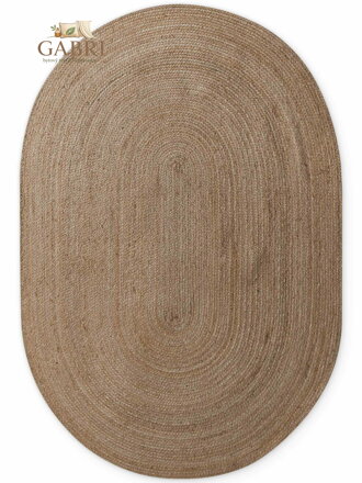 Kusový koberec Jute Braided 106006 Grey Brown ovál