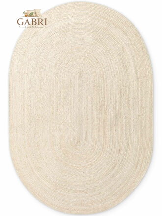 Kusový koberec Jute Braided 106007 Ivory ovál