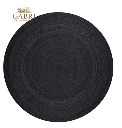 Kusový koberec Jute Braided 106322 Black kruh