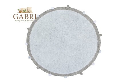 Přírodní koberec, ručně tkaný Bubbly Soft Blue