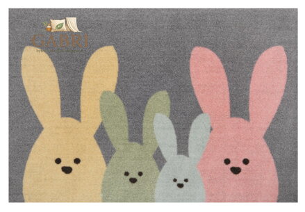 Protiskluzová rohožka Printy 104452 Grey, Multicolor - na ven i na doma