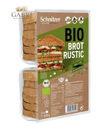 Chléb toustový rustikální BIO 430g Schnitzer bez lepku 3352