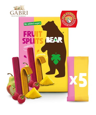 Bear splits malina a ananas 5x20g bez lepku  5376