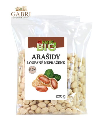 Arašídy loupané nepražené BIO RAW 200g IPJ NATUR 5525