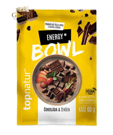 Kaše bowl energy čokoláda ženšen 60g Topnatur bez lepku 5674