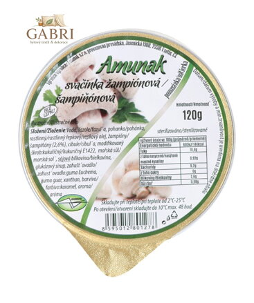 Svačinka žampiónová 120g Amunak bez lepku 5785