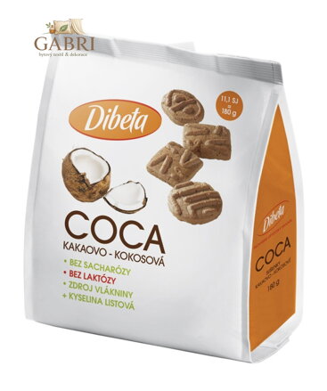 Dibeta Coca sušenky kakaovo-kokosová 180g Pečivárně 3250