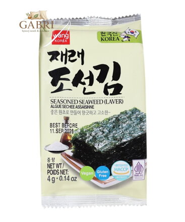 Mořské řasy snack pražené vanička 4g Wang bez lepku 6086