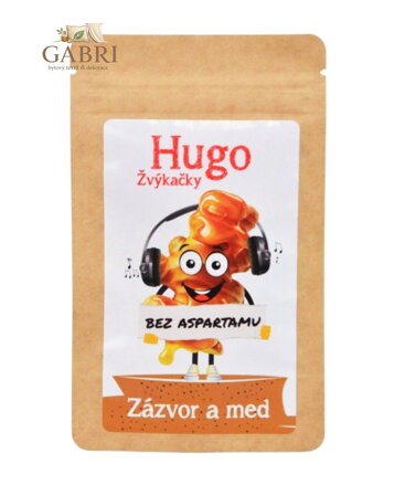 Žvýkačky ZÁZVOR A MED bez aspartamu 45g Hugo 6122