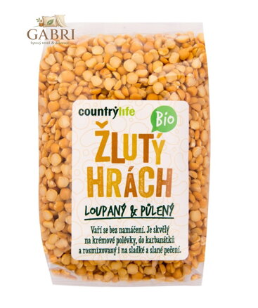 Hrách žlutý půlený BIO 500g Countrylife 6174