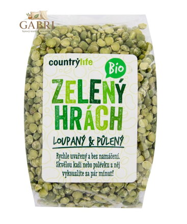 Hrách zelený půlený BIO 500g Countrylife 6159