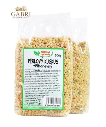 Kuskus perlový tříbarevný 500g ZP 1646