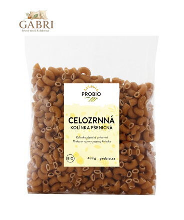 Těstoviny pšeničné kolínka celozrnné BIO 400g Probio 2633