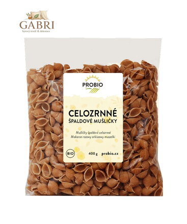 Těstoviny špaldové mušličky celozrnné BIO 400g Probio 2638