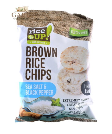 Rýžové chipsy mořská sůl, pepř 60g Nuhealth bez lepku 709