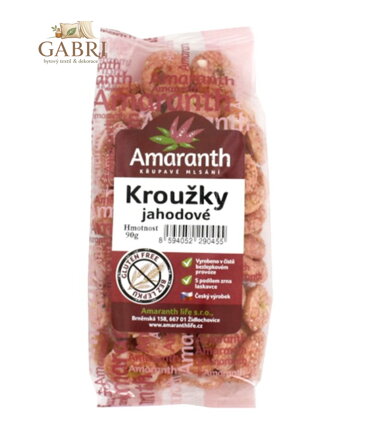 Kroužky jahodové 90g Amaranth bez lepku 131
