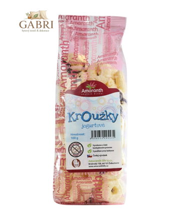 Kroužky jogurtové 100g Amaranth bez lepku 132