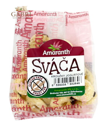 Sváča kroužky jogurt 25g Amaranth bez lepku 187