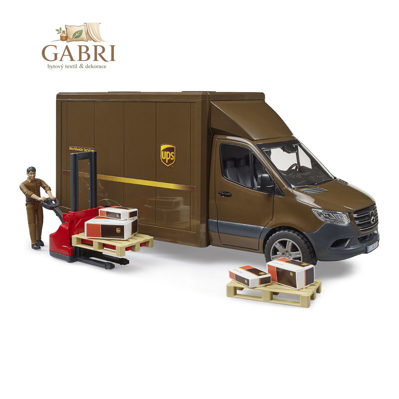 Bruder Dodávka UPS MB Sprinter s figurkou a příslušenstvím