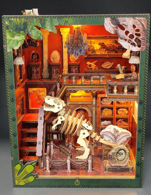 2Kids Toys 3D skládačka Zarážka na knihy Miniatura domečku Dinosauří muzeum