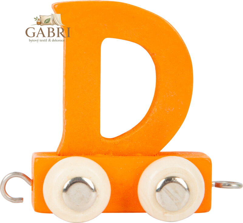 small foot Dřevěný vláček barevná abeceda písmeno D
