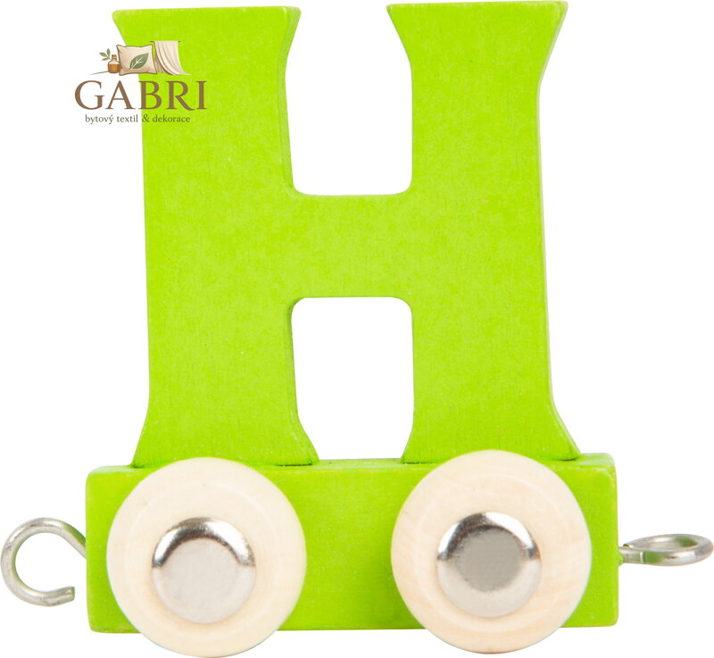 small foot Dřevěný vláček barevná abeceda písmeno H