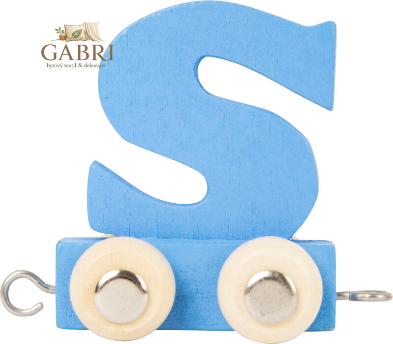 small foot Dřevěný vláček barevná abeceda písmeno S