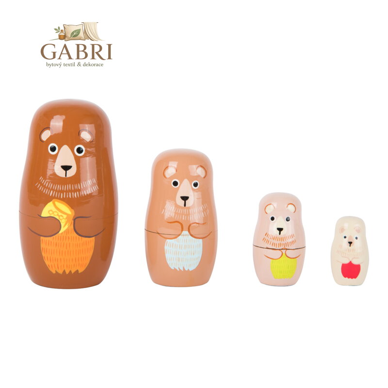 small foot Matrjoška medvědí rodina