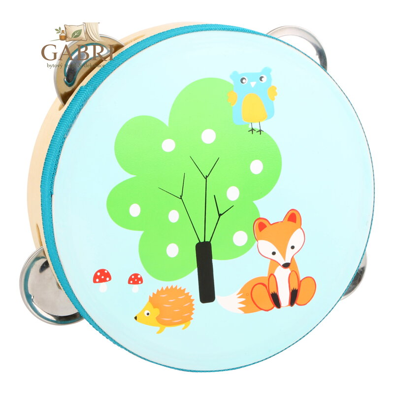 small foot Dřevěná tamburina s lištičkou