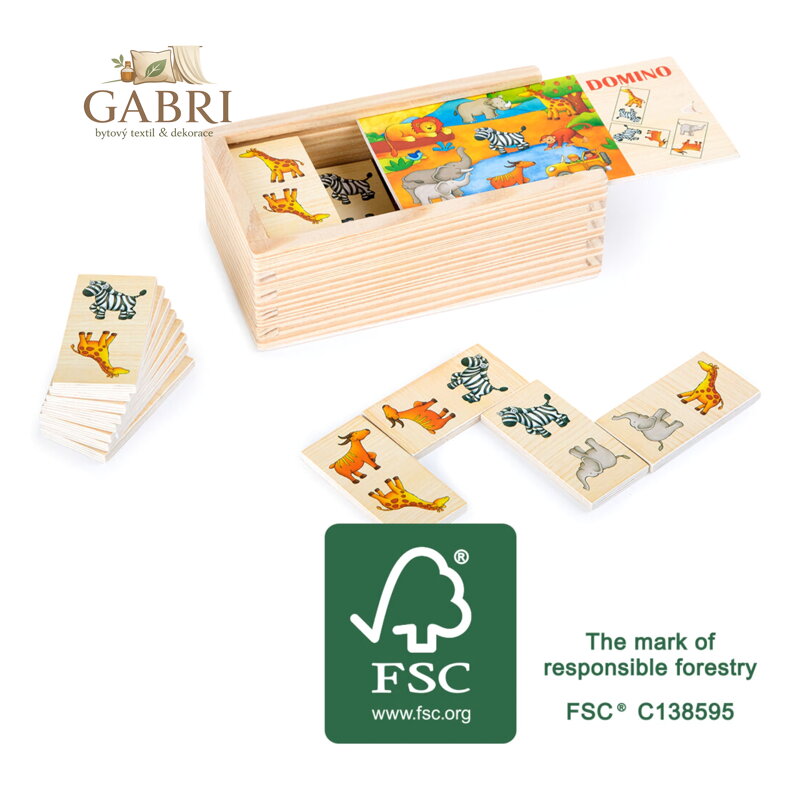 small foot Dřevěné domino Safari