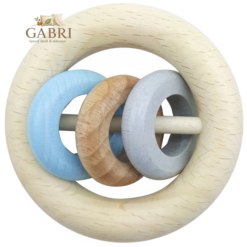 Hess Chrastítko tři kroužky - modrá