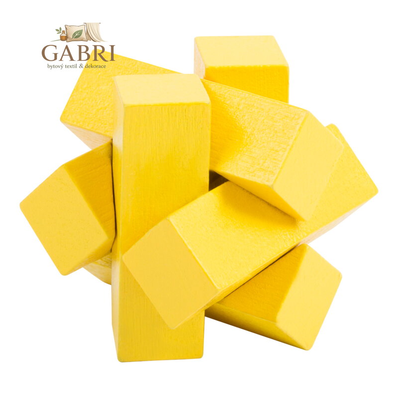 small foot Barevný hlavolam 1ks žlutá hvězda